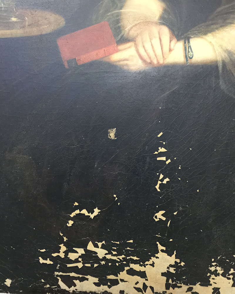 oil painting before painting restoration by Plowden & Smith